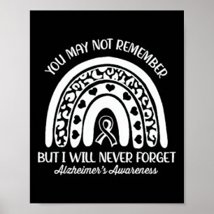 You May Not Remember Alzheimer's awareness Month Poster