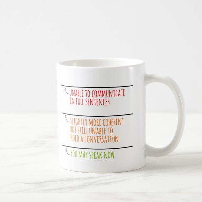 You May Speak Now Fill Lines Coffee Mug (Right)