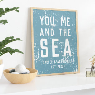You, Me and the Sea Personalized Beach House Print