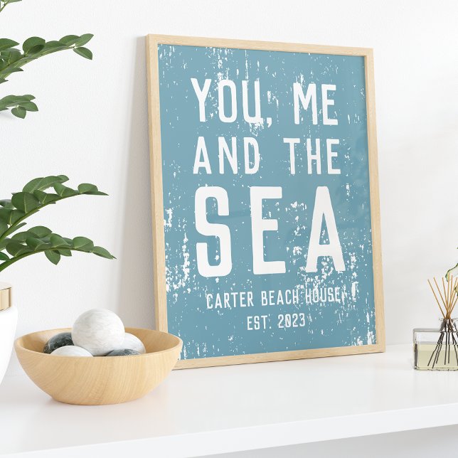 You, Me and the Sea Personalized Beach House Print (Creator Uploaded)
