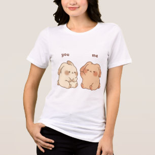 You & Me Cute Bunny Women’s T-Shirt Tri-Blend Shirt