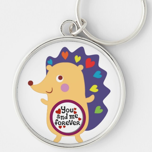 "You & Me Forever | Love & Animal Icons Keychain (Front)