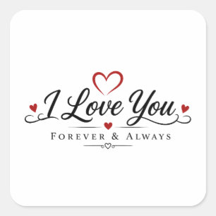 You & Me Forever Square Sticker