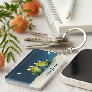 You & Me Frogs – Cute Romantic Animal Art Keychain