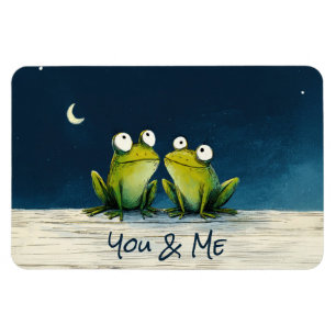 You & Me Frogs – Cute Romantic Animal Art Magnet