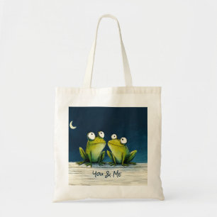 You & Me Frogs – Cute Romantic Animal Art Tote Bag