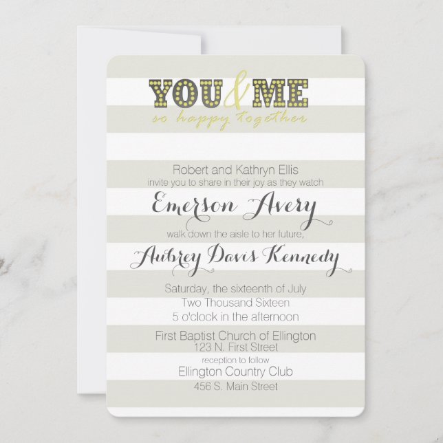 You & Me Invitation (Front)