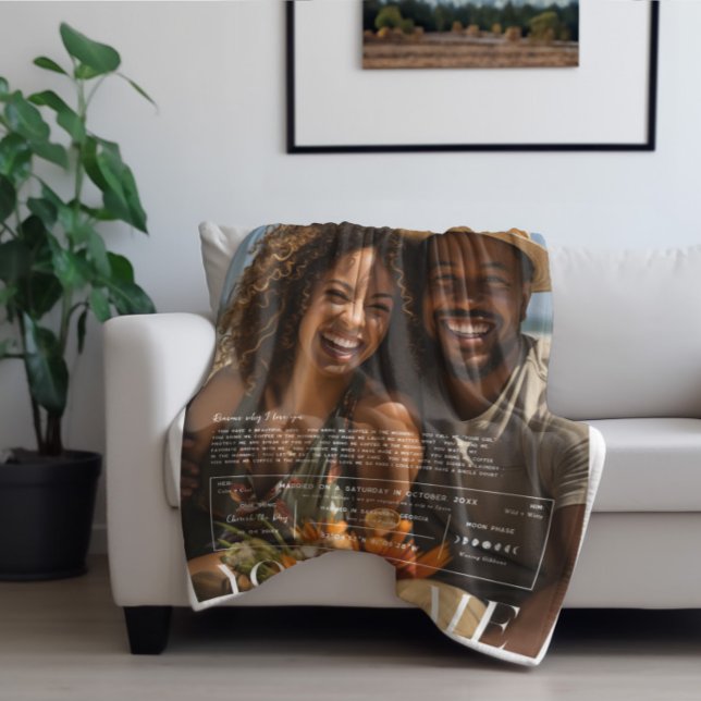 You & Me | Personalized Couples Photo Fleece Blanket (Creator Uploaded)