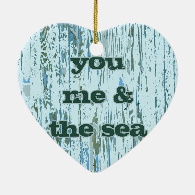 You Me & The Sea Ceramic Ornament (Back)