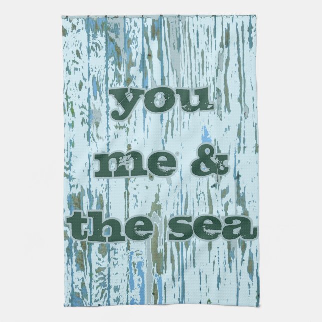 You Me & The Sea Kitchen Towel (Vertical)