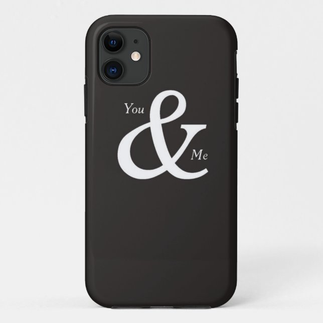 You & Me Together, Black and White Case-Mate iPhone Case (Back)