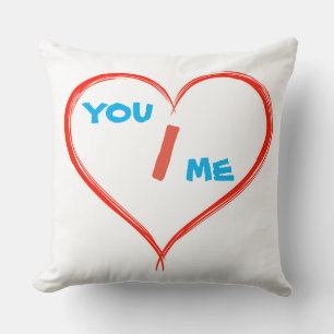You & Me Valentine's day Throw Pillow