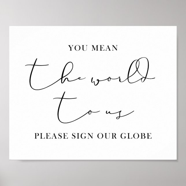 You Mean The World To Us, Please Sign Our Globe (Front)