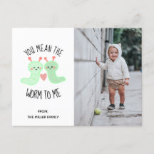 You Mean the Worm to Me Kawaii Pun Valentine Photo