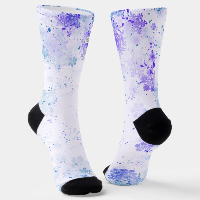 You Melt My Heart Snowflakes Socks (Angled)