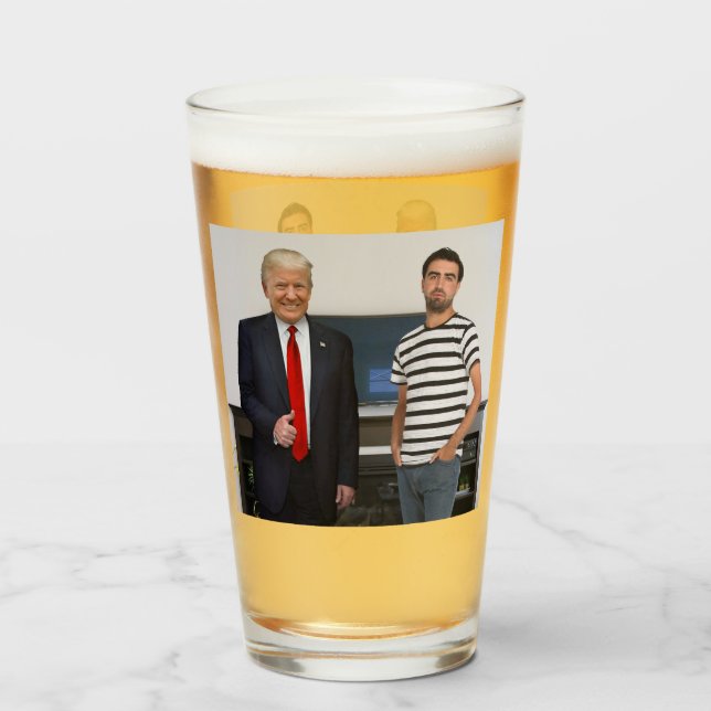 You Met President Donald Trump | Add Your Photo Glass (Front Filled)