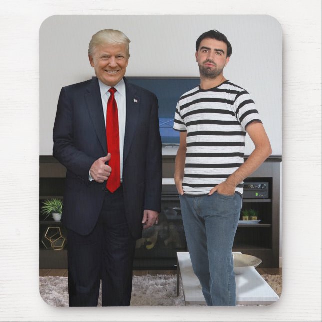 You Met President Donald Trump | Add Your Photo Mouse Pad (Front)