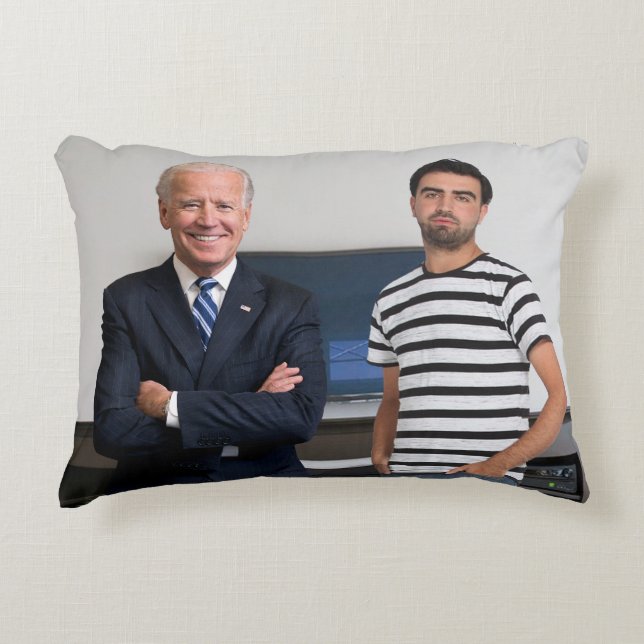 You Met President Joe Biden | Add Your Photo Accent Pillow (Front)
