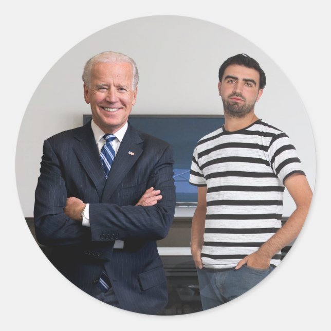 You Met President Joe Biden | Add Your Photo Classic Round Sticker (Front)