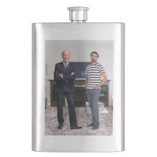 You Met President Joe Biden   Add Your Photo Hip Flask