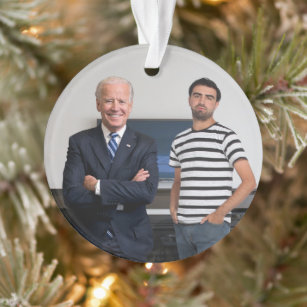 You Met President Joe Biden   Add Your Photo Ornament