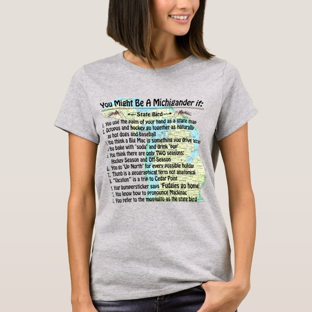 You Might Be A Michigander If: T-Shirt (Front)