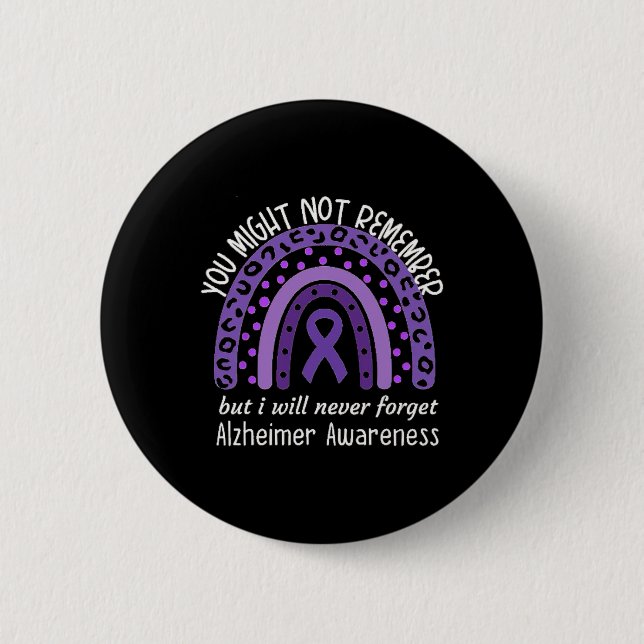 You Might Not Remember Heimerheimer's Awareness Mo 2 Inch Round Button (Front)