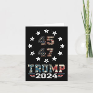 You Missed Trump 2024 Us American Flag 2 Side Card