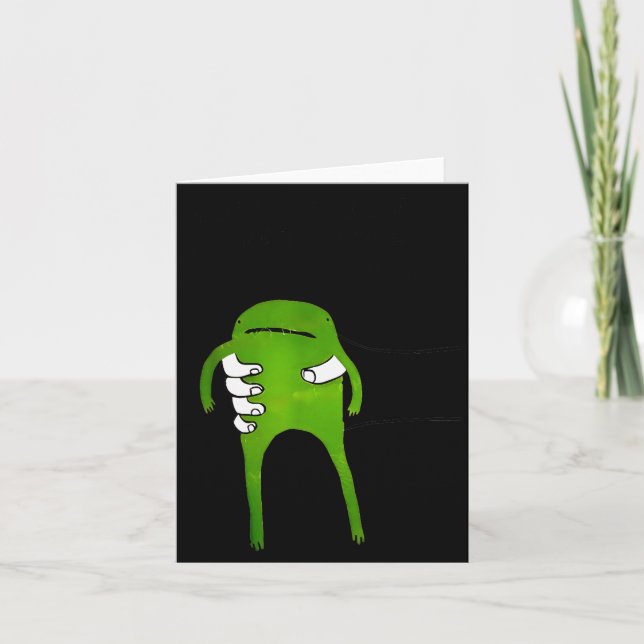 You Must Accept The Frog Funny Meme  Card (Front)