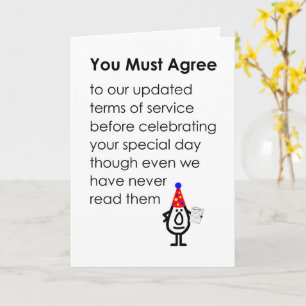 You Must Agree A Funny Happy Birthday Poem Card