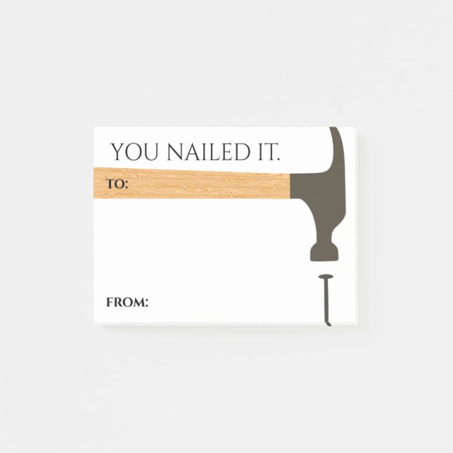 you nailed it kudos employee recognition post-its post-it notes (Front)