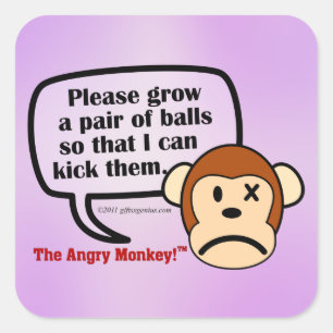 You need to grow some balls square sticker