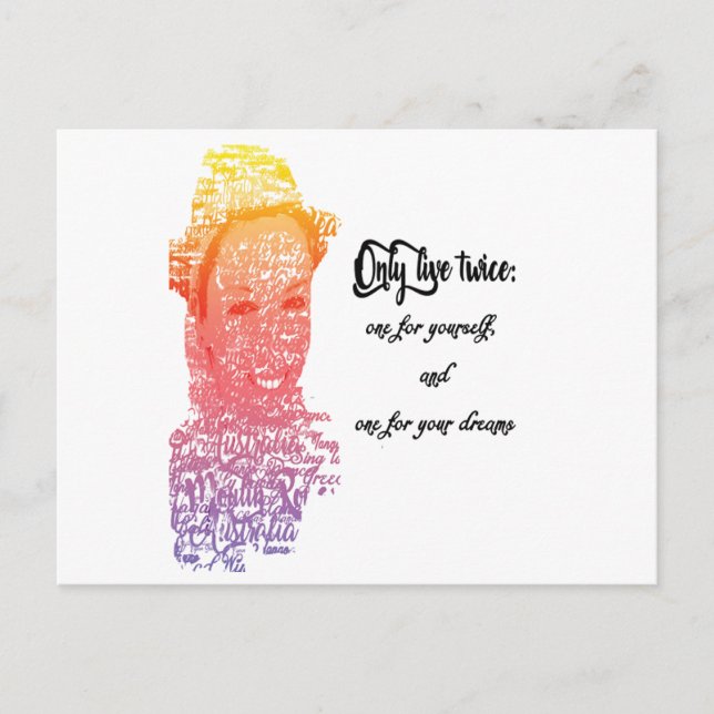 You only live twice postcard (Front)