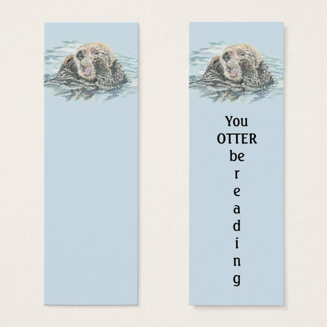 You OTTER be Reading Fun Bookmark (Front & Back)