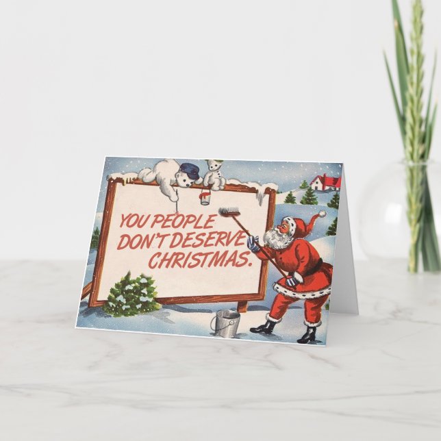 You People - funny vintage Christmas card (Front)
