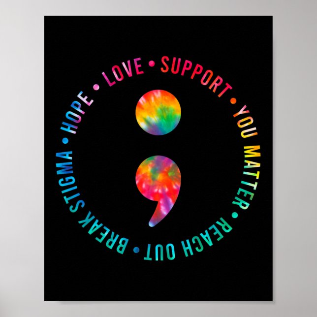 You Problem Semicolon Suicide Prevention Awareness Poster (Front)