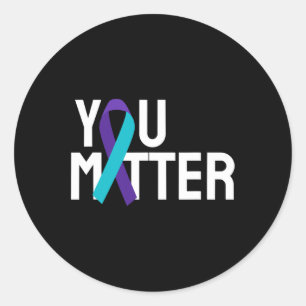 You Problem Suicide Prevention Awareness 4 Classic Round Sticker