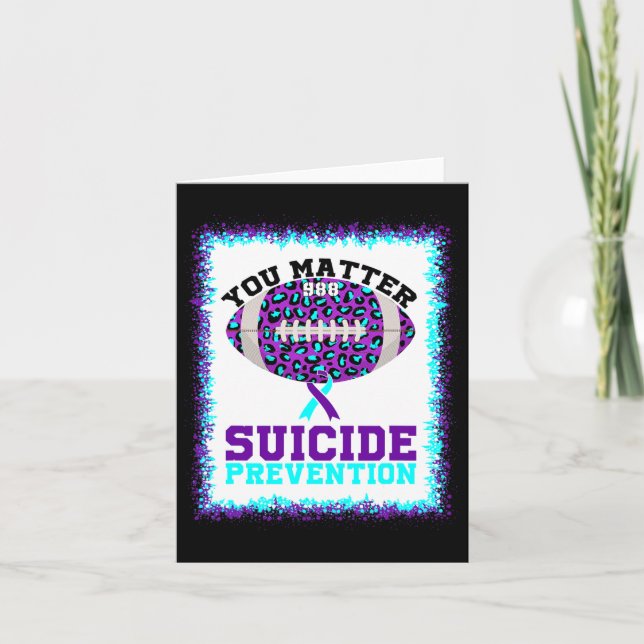 You Problem Suicide Prevention Awareness American  Card (Front)