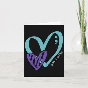 You Problem Suicide Prevention Awareness Teal Purp Card