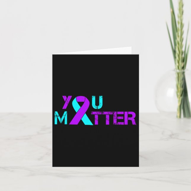 You Problem Suicide Prevention Depression Awarenes Card (Front)
