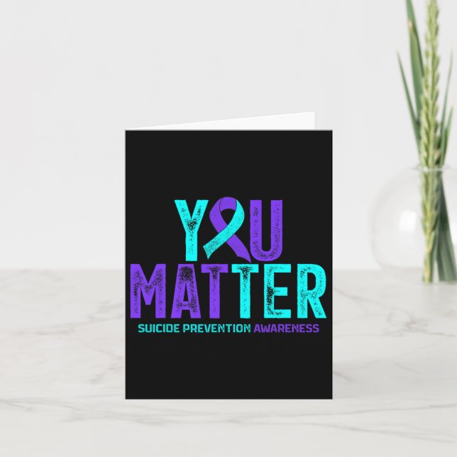 You Problem - Suicide Prevention Teal Purple Aware Card (Front)
