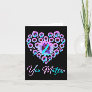 You Problem Suicide Prevention Teal Purple Awarene Card