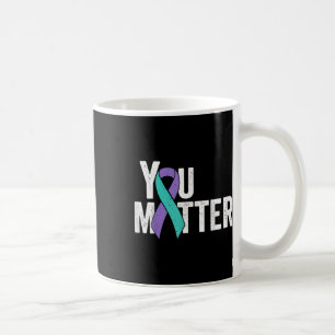 You Problem Suicide Prevention Teal Purple Awarene Coffee Mug