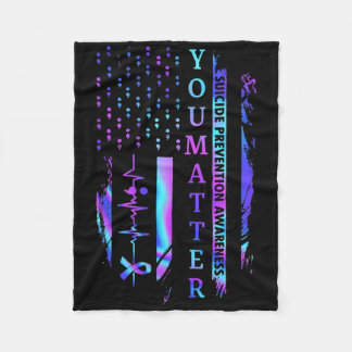 You Problem Tie Dye Suicide Prevention Awareness  Fleece Blanket