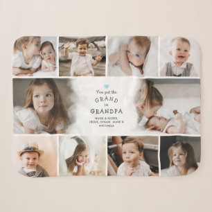 You Put The Grand In Grandpa 10-Photo Sherpa Blanket