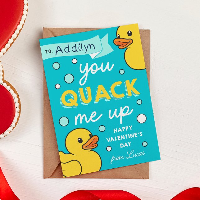 You Quack Me Up Classroom Valentines Day Card (Creator Uploaded)