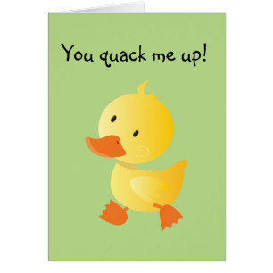 You quack me up funny duckling greeting card