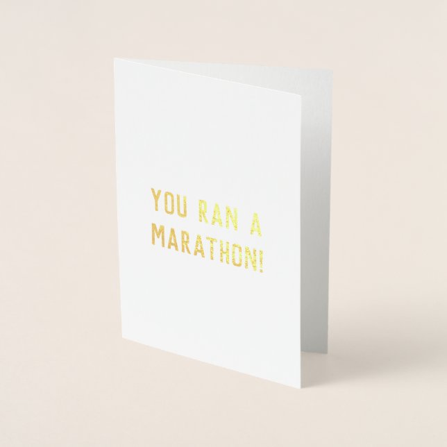 You Ran a Marathon félicitations carte chance (Devant)