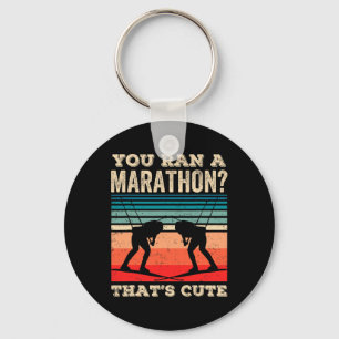 You Ran A Marathon That's Cute Biathlete Sports Bi Keychain