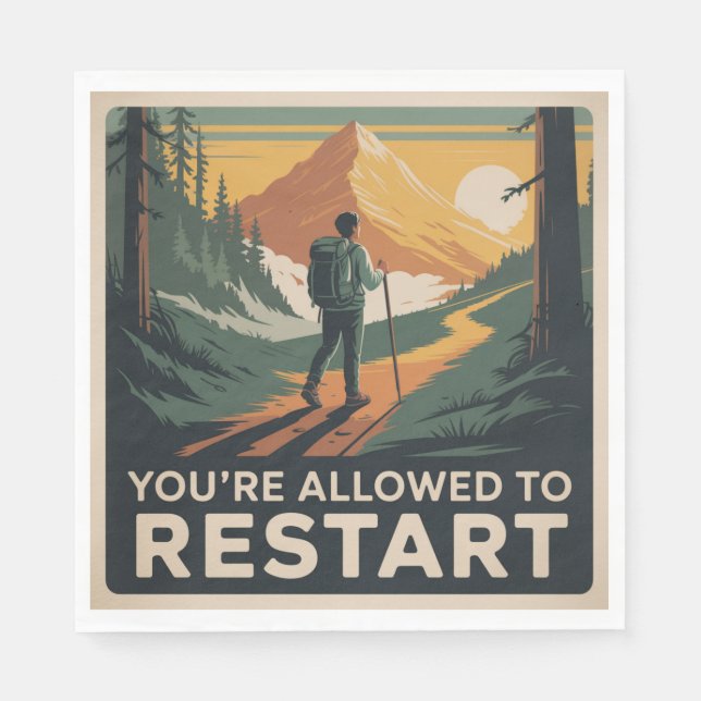 You’re Allowed To Restart Napkin (Front)